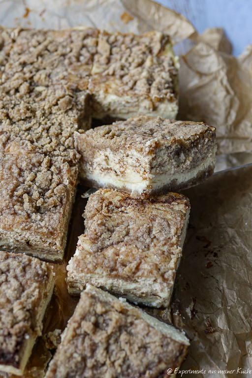 Käsekuchen mit Zimtfüllung