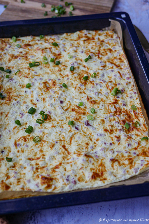 Flammkuchen Schüttelpizza Rezept