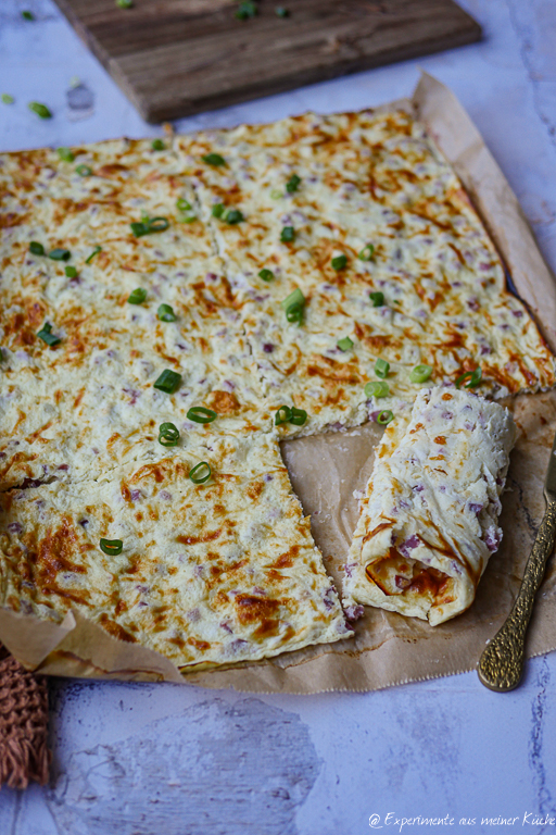 Flammkuchen Schüttelpizza mit Quark