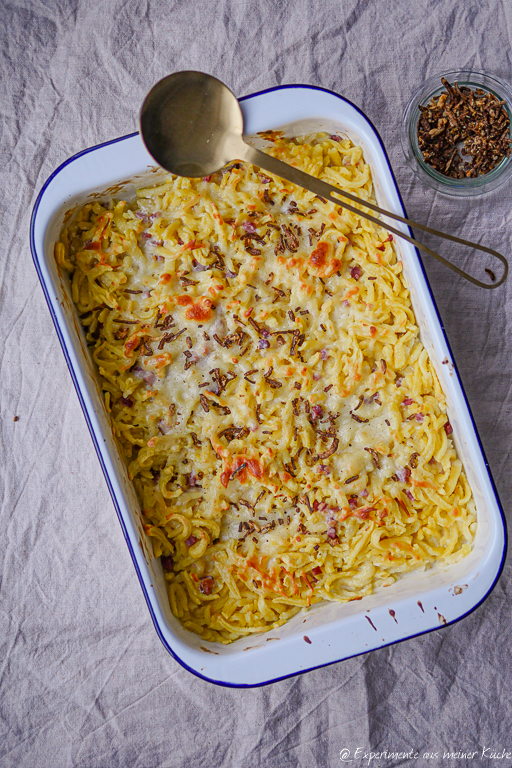 Flammkuchen Spätzleauflauf