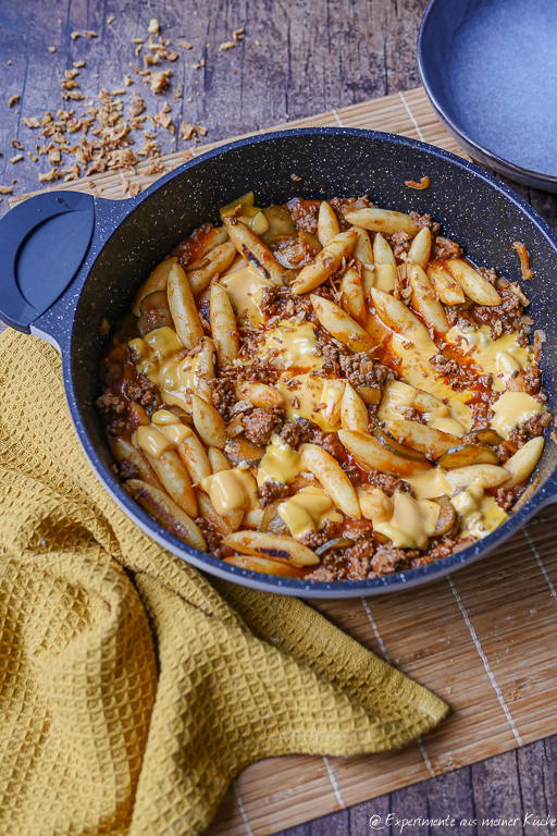 Rezept Cheeseburger Schupfnudel Pfanne