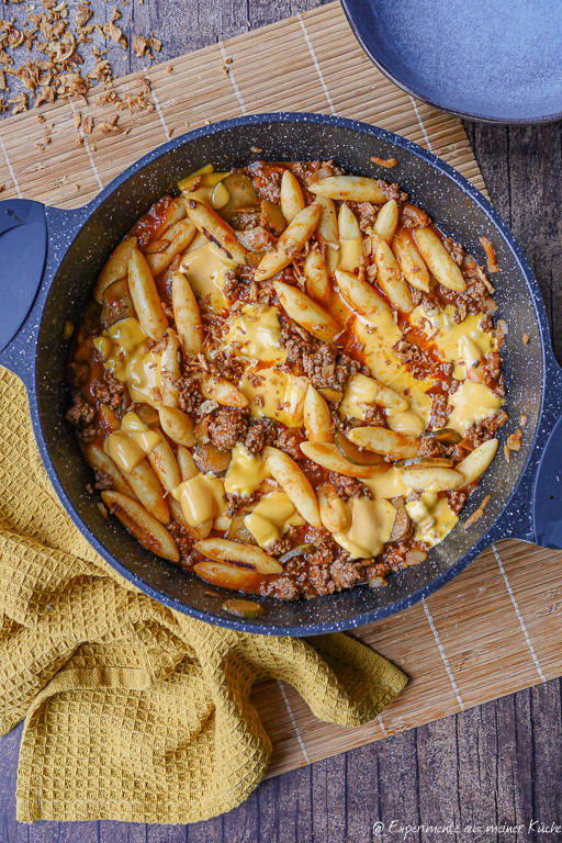 Schupfnudeln Cheeseburger Art