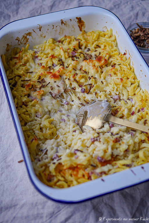 Spätzle Auflauf mit Schinken