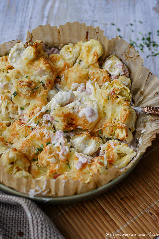 Überbackene Tortellini