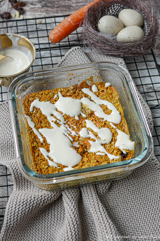 Carrot Cake Baked Oats Rezept