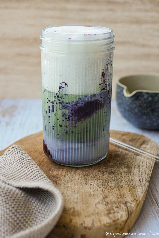 Blueberry Matcha Latte
