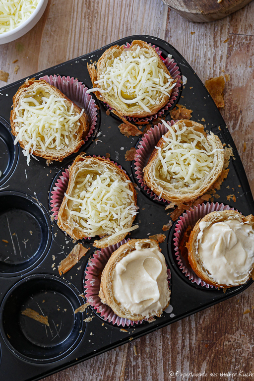Gefüllte Croissants überbacken