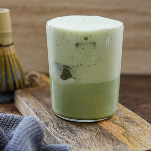 Iced Matcha mit Milch
