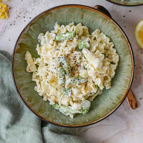 Zitronenpasta mit Spargel
