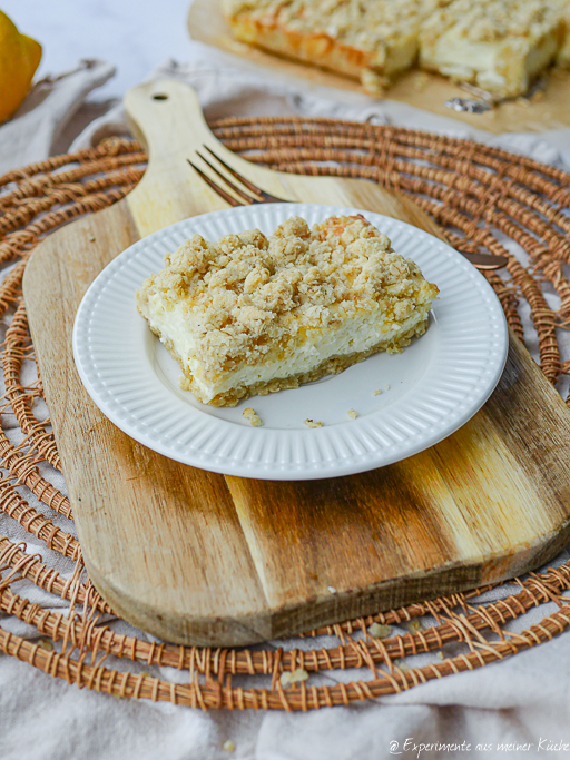 Zitronen Cheesecake mit Streuseln