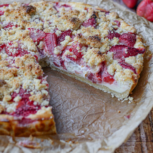 Cremige Erdbeertarte