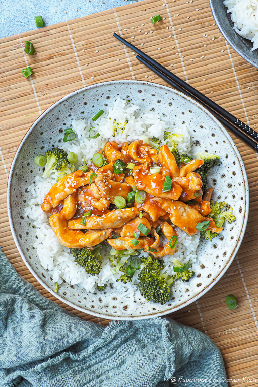 Honey Chicken mit Brokkoli