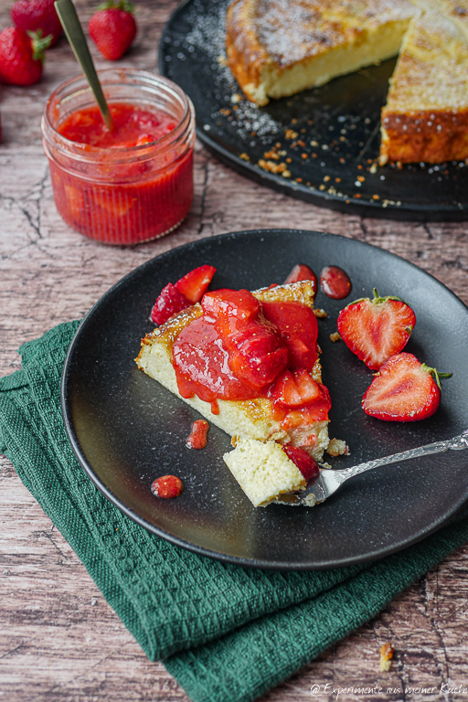 Ricotta Cheesecake mit Erdbeeren