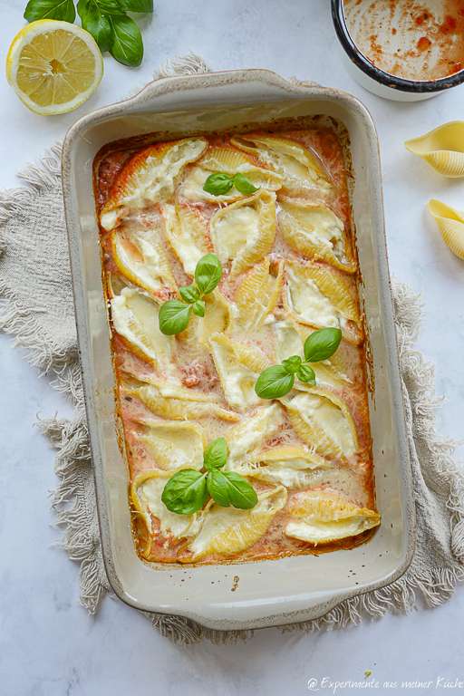 Muschelnudeln mit Zitronen-Ricotta-Füllung