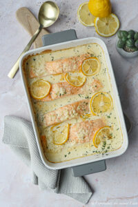 Ofenlachs mit Zitronensoße