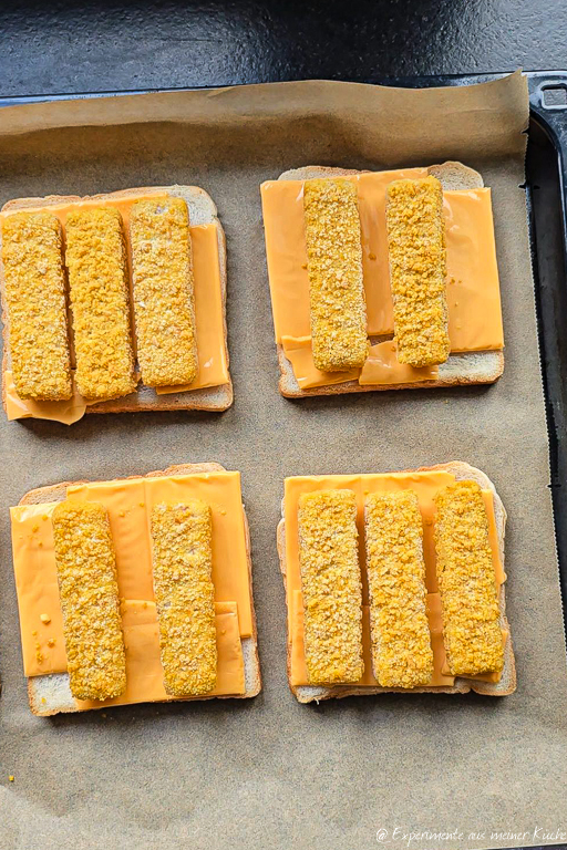 Filet-o-Fish-Toast vor dem Backen