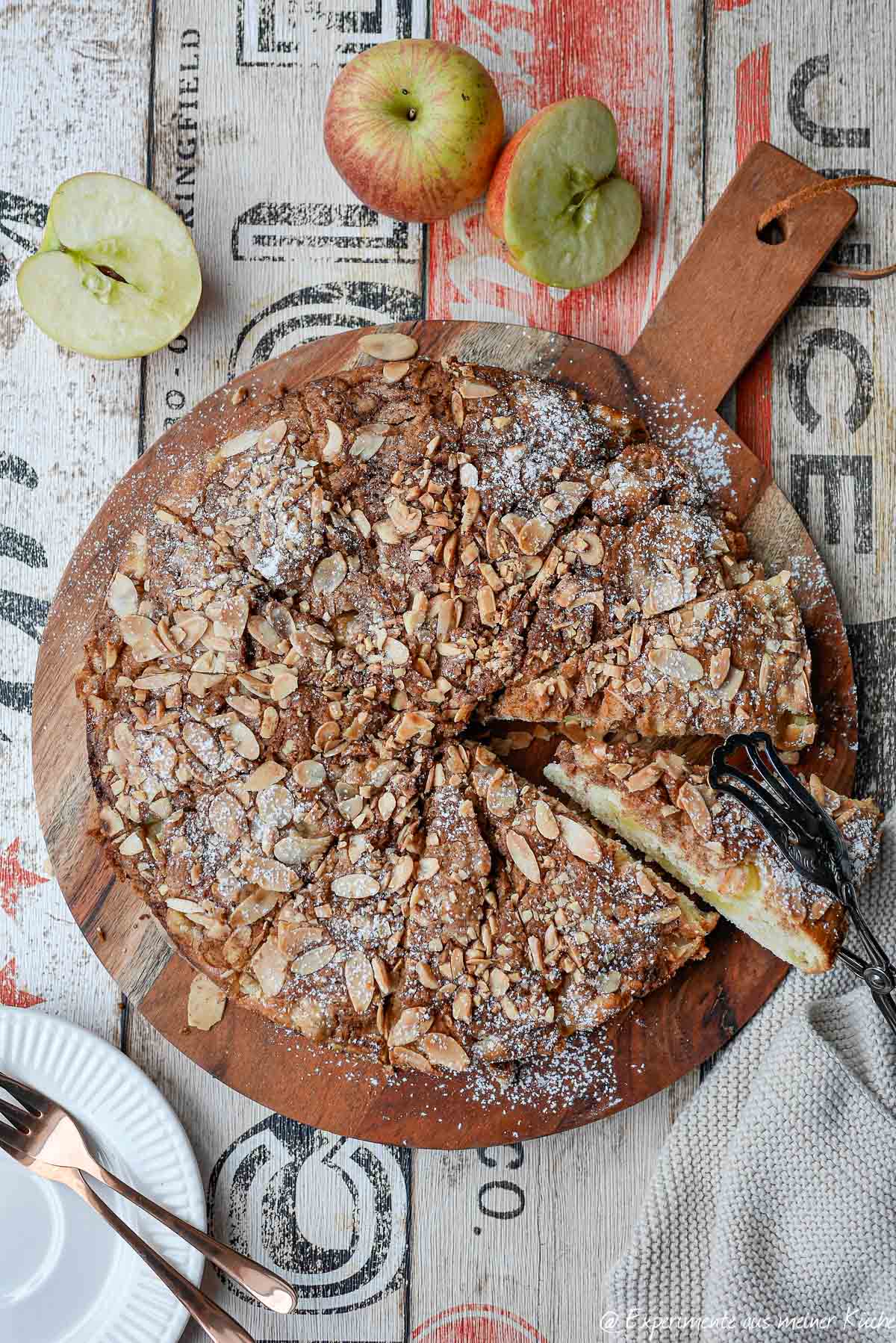 Apfelkuchen ohne Ei – einfach & saftig
