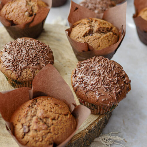 Nutella Muffins mit Schokostücken