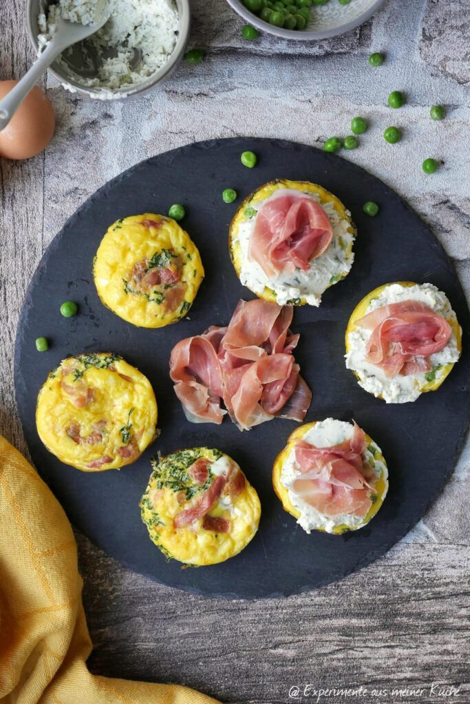 Tapas mal anders | Mini-Frittata | Rezept | Essen | Fingerfood | Laugenpizza á la Carbonara