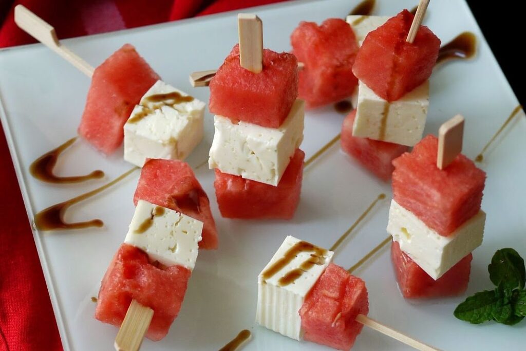 Wassermelonen-Feta-Spieße